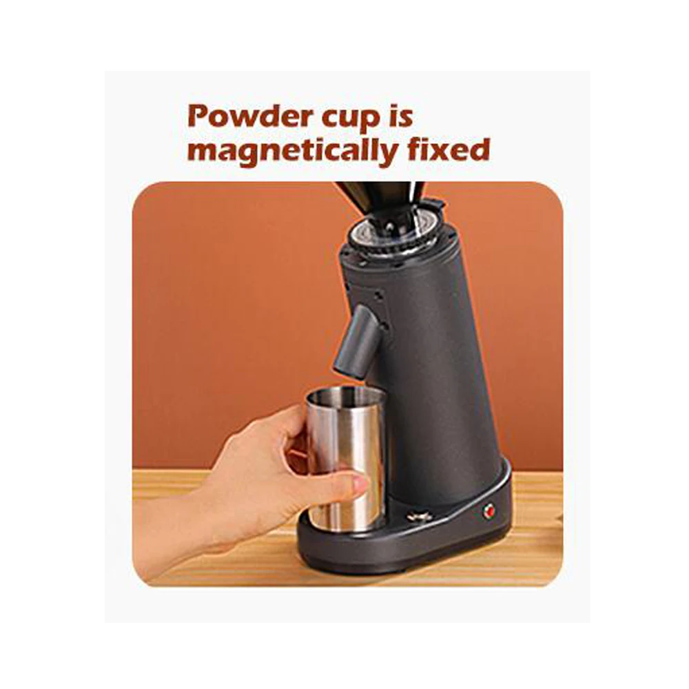 Coffee Grinder 28mm Titanium Plated Conical Burrs Quiet Slow Grinding 60  R/Min Stepless Adjustment Cup Dia. 5.6cm