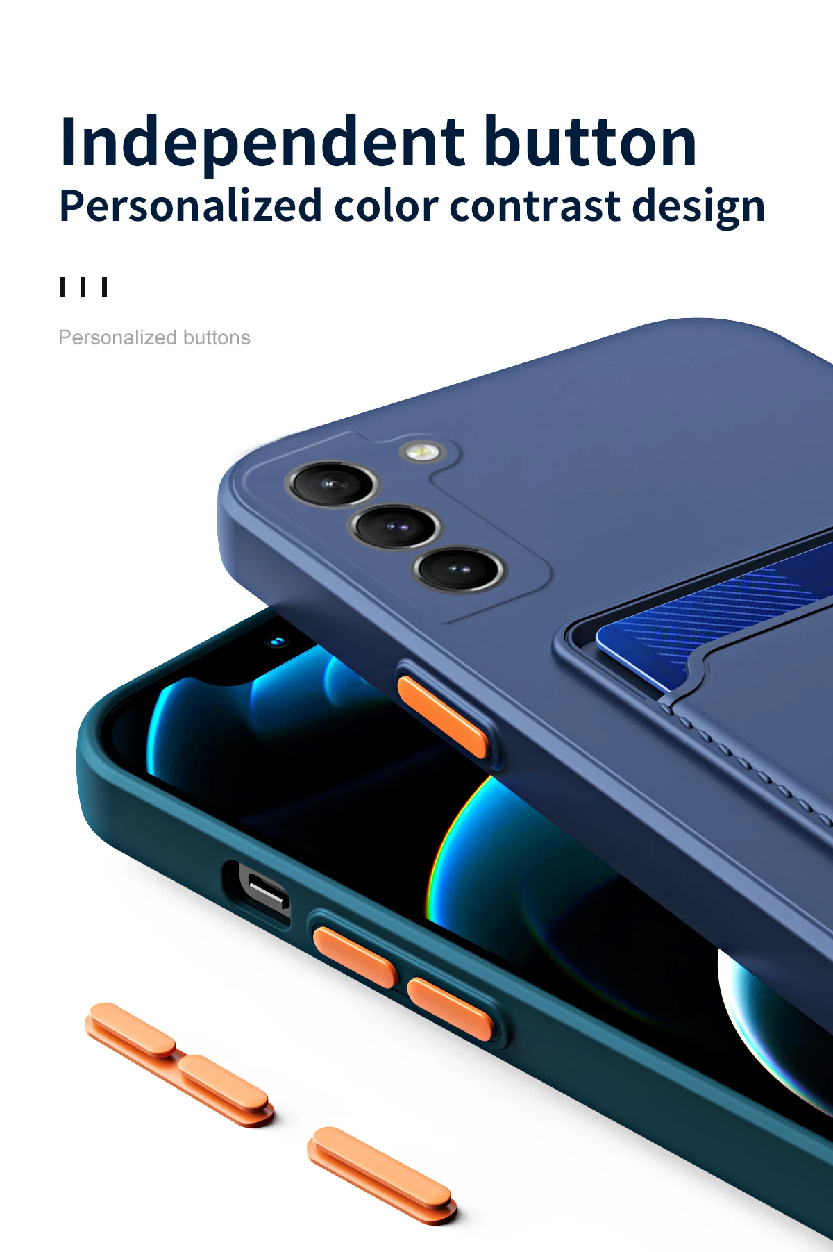 Étui portefeuille fin en TPU avec porte-cartes pour Samsung Galaxy S22, S21, S20 FE, Note 20, 10 Ultra Plus, A32, A42, A52, A72_voghion.com