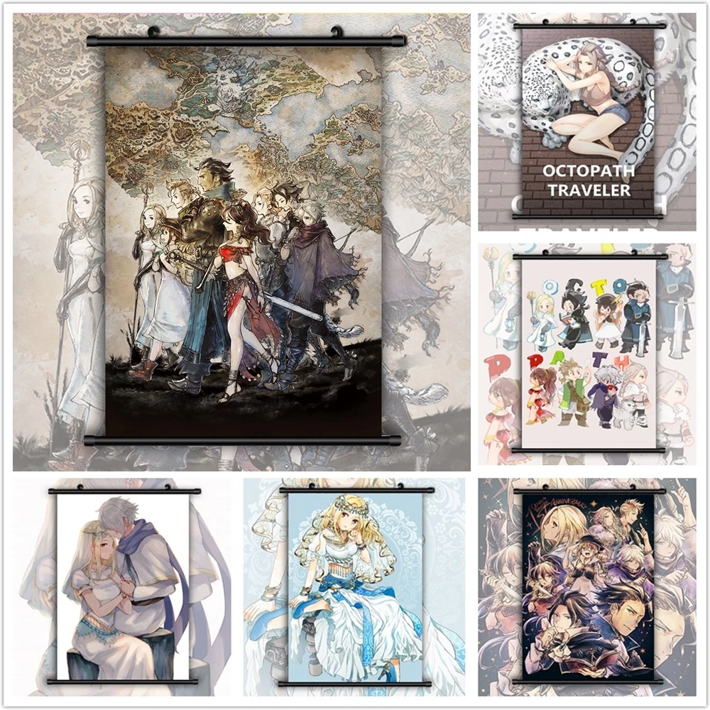 Octopath Traveler Anime Wall Decor Room Decor Picture Canvas Painting Prints For Bedroom Home Decoration Canvas Poster No Frame