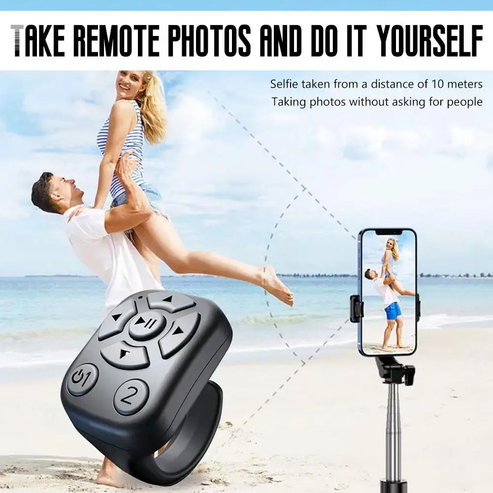 Wireless Bluetooth-compatible Mobile Selfie Lazy Artifac Remote Control Phone Selfie Controller Self-Timer Phone Controller