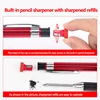 2.8MM Metal Aluminum Rod Woodworking Pencil Set with Built in Sharpener, Deep Hole Marker, Drawing and Marking Tools 4