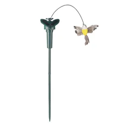 Solar - Powered Fluttering Garden Decorations - Butterfly & Hummingbird Set (Bird)