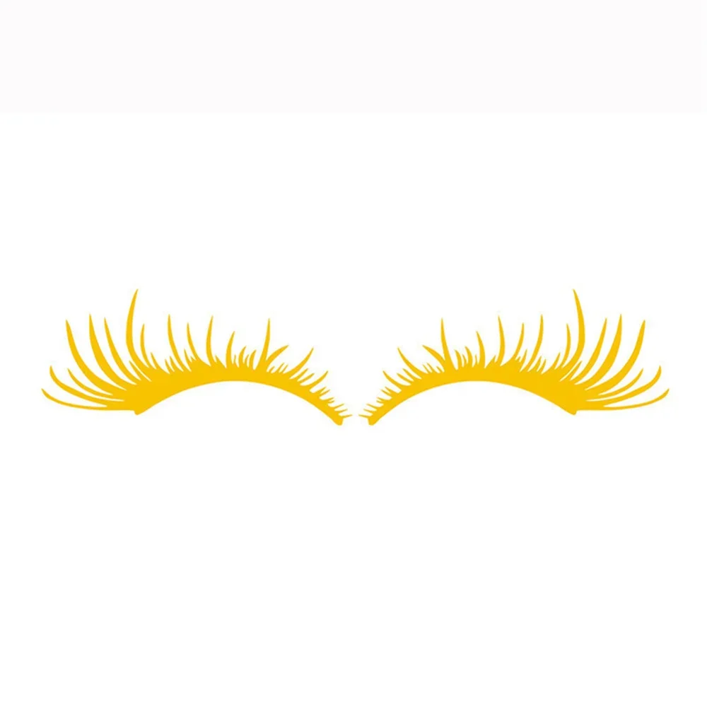 Car False Eye Lash Sticker Funny eyelash Headlight Sticker Eyelashes Auto  head Lamp Decoration Decals Auto Exterior Accessories - AliExpress