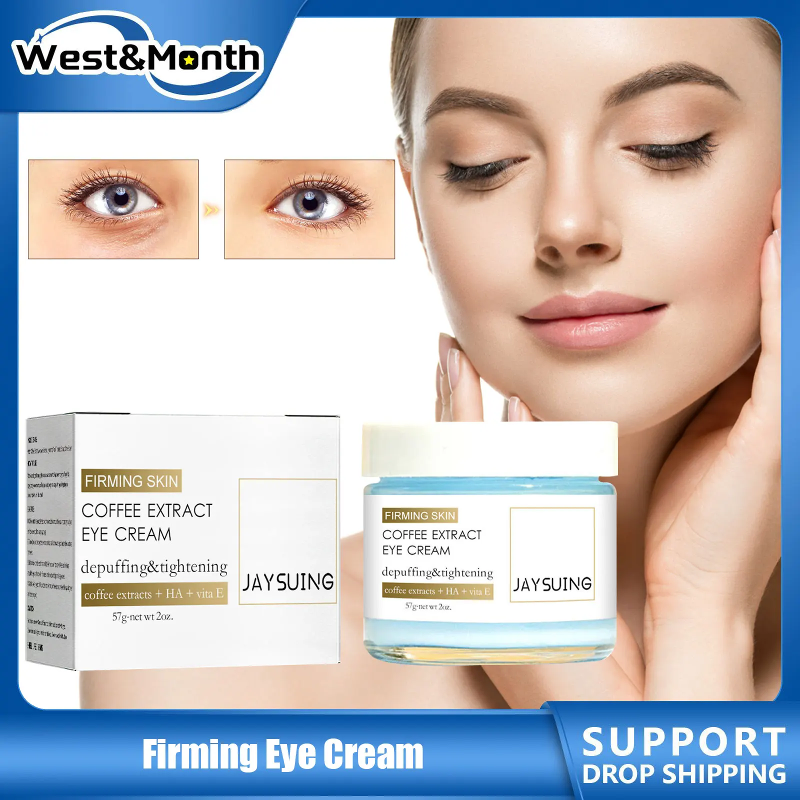 Firming Eye Cream Fade Eyes Puffiness Remove Fat Granules Anti Dark Circles Nourish Tighten Skin Smooth Wrinkle Repair Eye Cream