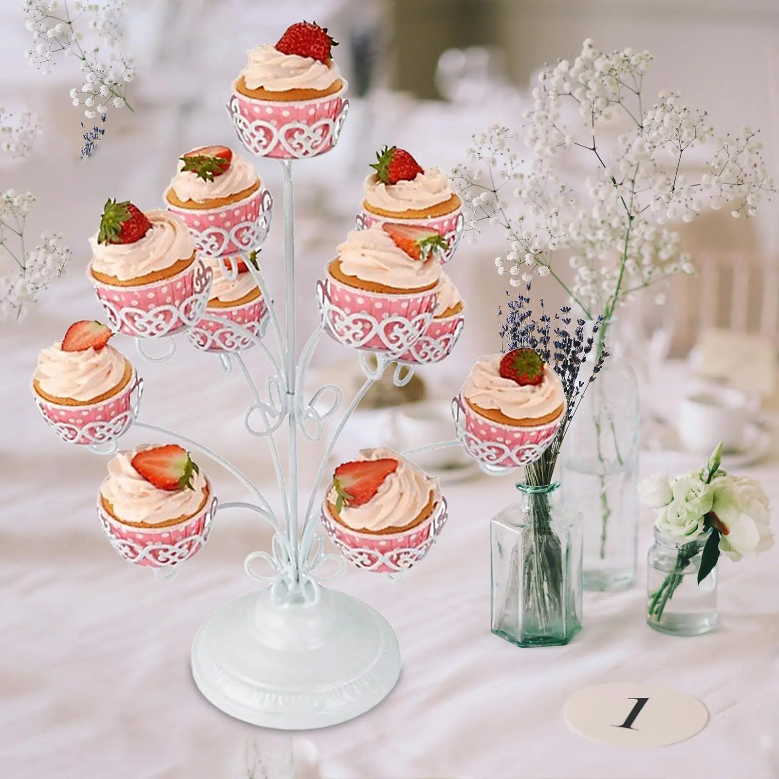 

Dessert Cupcake Stand Metal Cake Holder for Anniversary Banquet Holiday