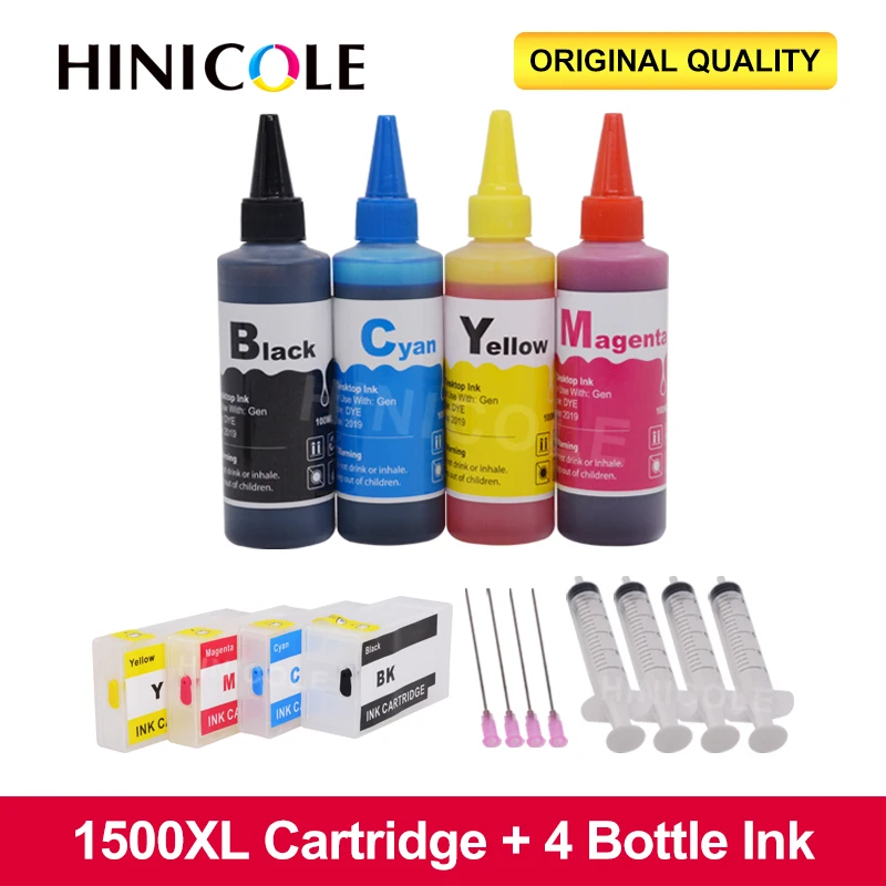 

HINICOLE PGI 1500 PGI-1500 Compatible Refillable Ink Cartridge for Canon MAXIFY MB2050 MB2150 MB2350 MB2750 Printers pgi 1500 xl