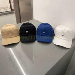 Fashion Cotton Baseball Caps 816754 For Women Men Retro M Letter Embroidery Snapback Hats Sun Visors Hip Hop Dad Hat black new