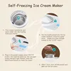 Automatic Ice Cream Maker with Compressor  4 Modes Frozen Yogurt Machine with LCD Display & Timer, Electric Sorbet Maker 6