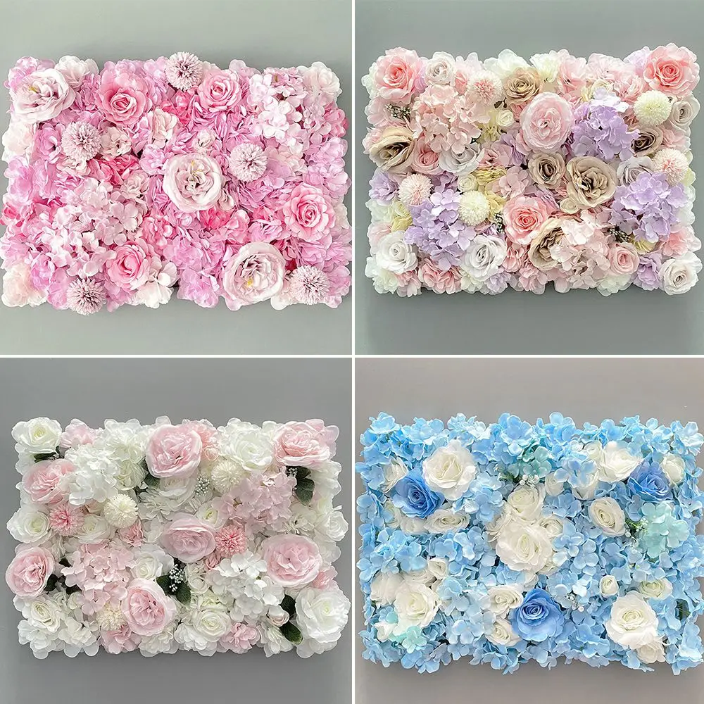 

Champagne Rose Wedding Romantic Backdrop Home Decor Artificial Flower Wall