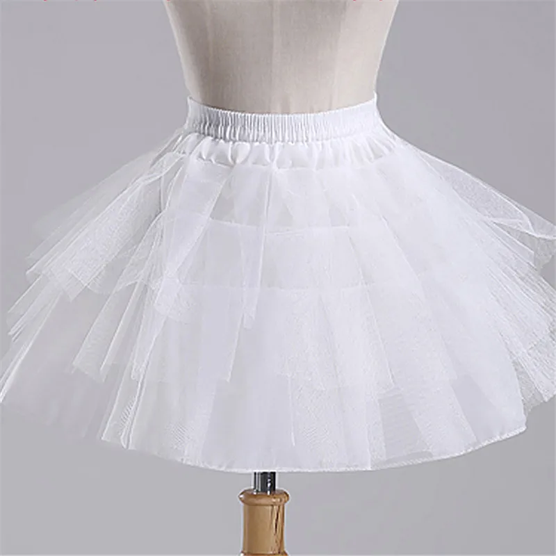 New Children Petticoats For Formal Flower Girl Dress Hoopless Short Crinoline Little Girls/Kids/Child Underskirt Jupe Slip