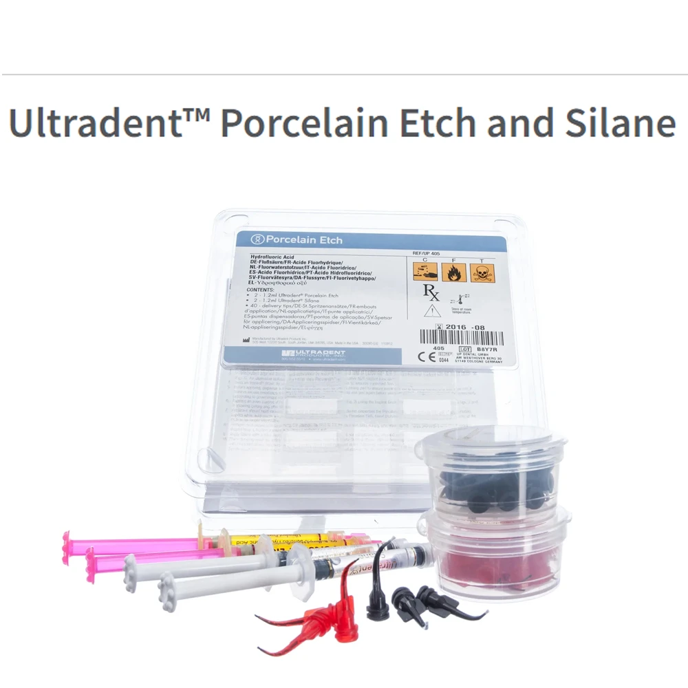 Ultradent Porcelain Etch 9 Dental Etchants Hydrofluoric Acid Silane