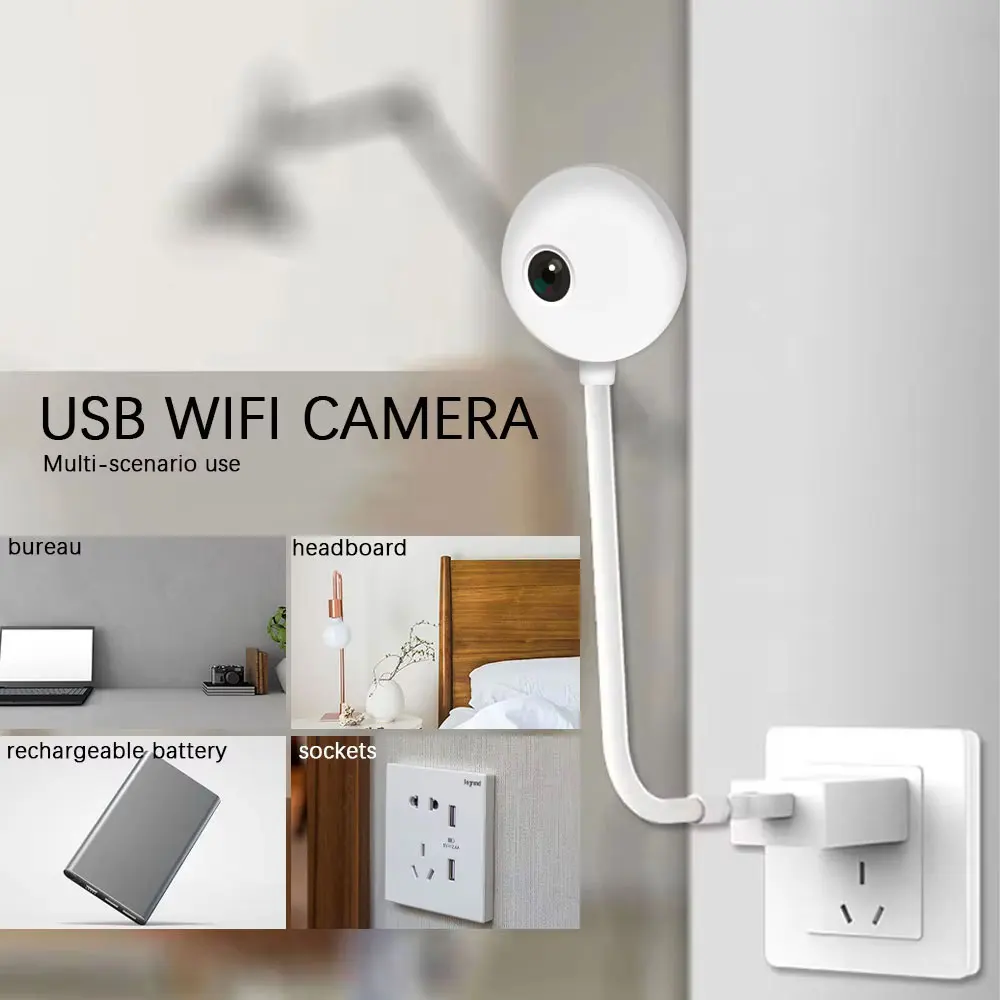 Tuya 5MP Mini WiFi Camera Indoor 2K Security Camera for Baby Monitor Wireless USB Plug IP Surveillance AI Auto Tracking Babe Cam 2
