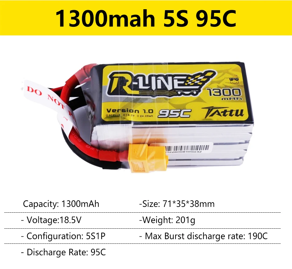 1300mah 5S 95C PLINEE7 1300 MFn ver