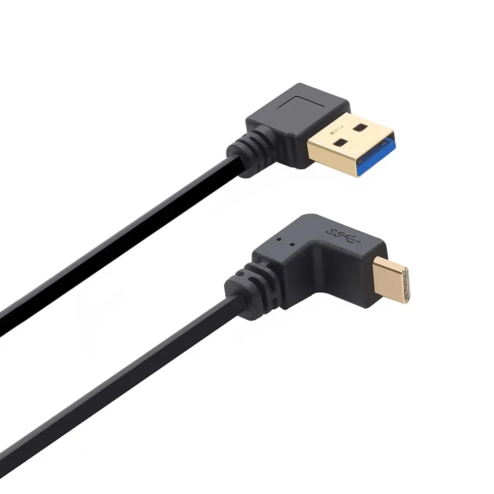High-Speed USB 3.0 Type A to C Angled Extension Cable