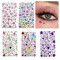 Glitter Face Stickers for Children Rhinestones for Eyes Face Diamonds Bright Stickers Festival Makeup Jewels Stickers ZS006 2