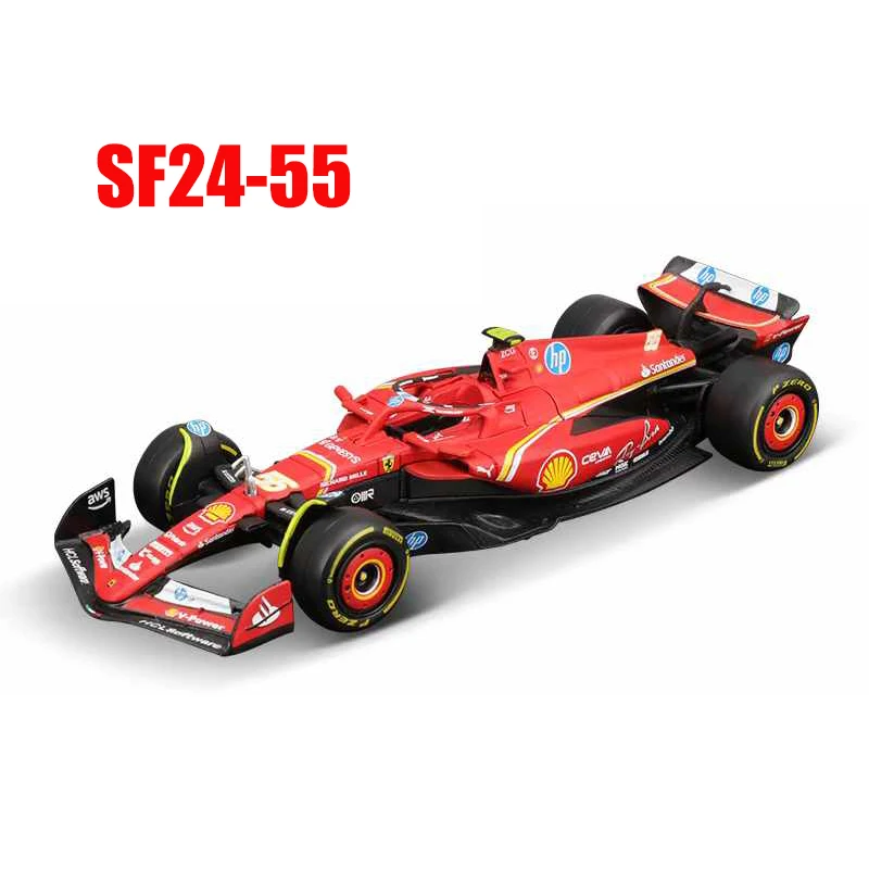 SF25 # 44 # 16 modelo de coche BBURAGO Ferrari SF24 modelo F1, escala 1:43 2024, 16 # , vehículo de lujo de aleación Colección de Navidad y cumpleaños