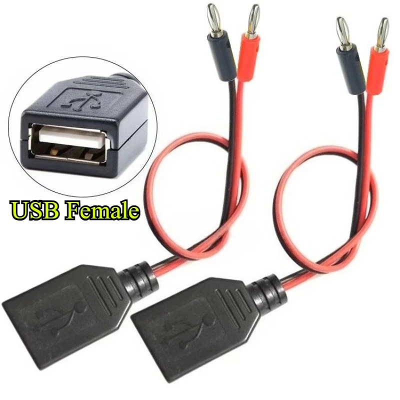 USB to Banana Plug Test Lead Charging Cable with Conductive Wire