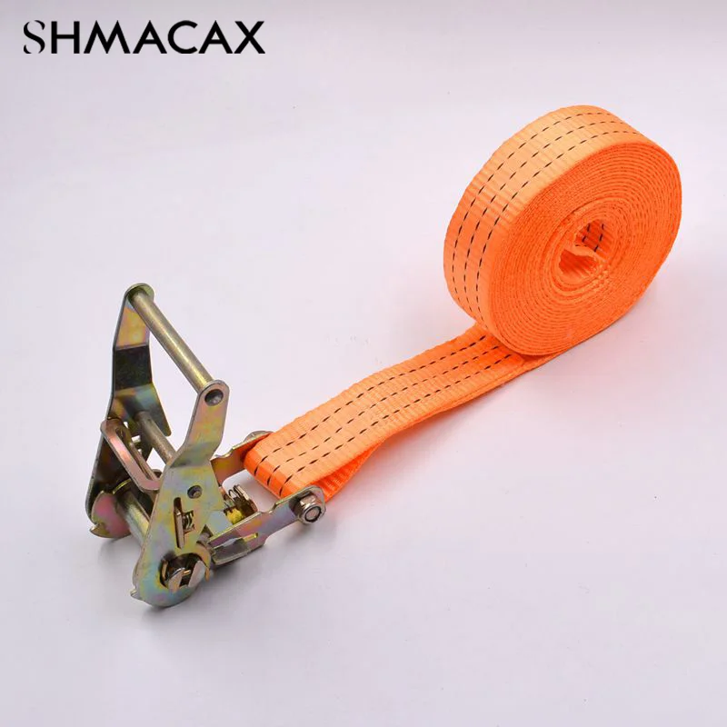 Adjustable Secure Tie-Down For Safe Luggage Transport Heavy-Duty Car And Truck Front Cargo Ratchet Strap With Metal Buckle