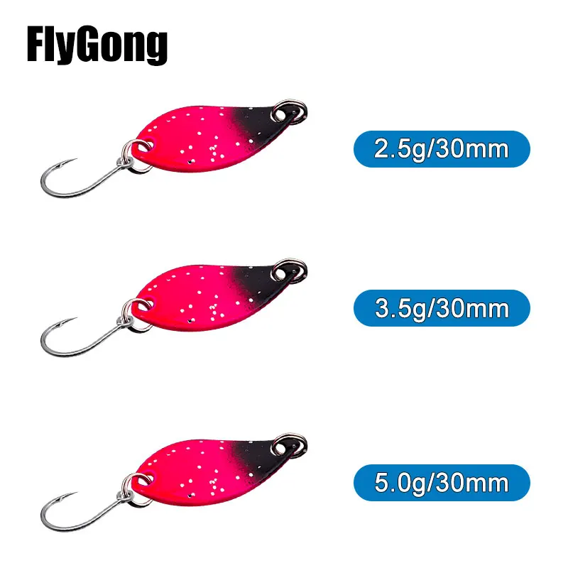 WALK FISH Trout Small Micro Fishing Spoons Single Hook Lures 1.2g 1.6g 2g  Spinner