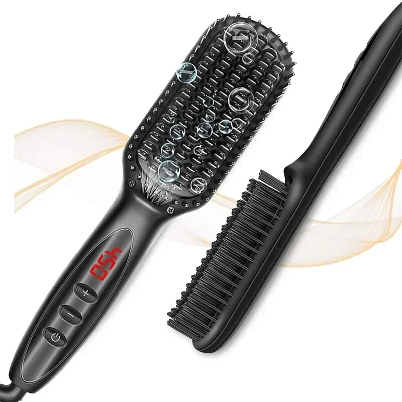 Hair Straightening Comb Electric Beard Straightener Brush Anti Scald Professional Hair Styling Tool for Men and Women 5