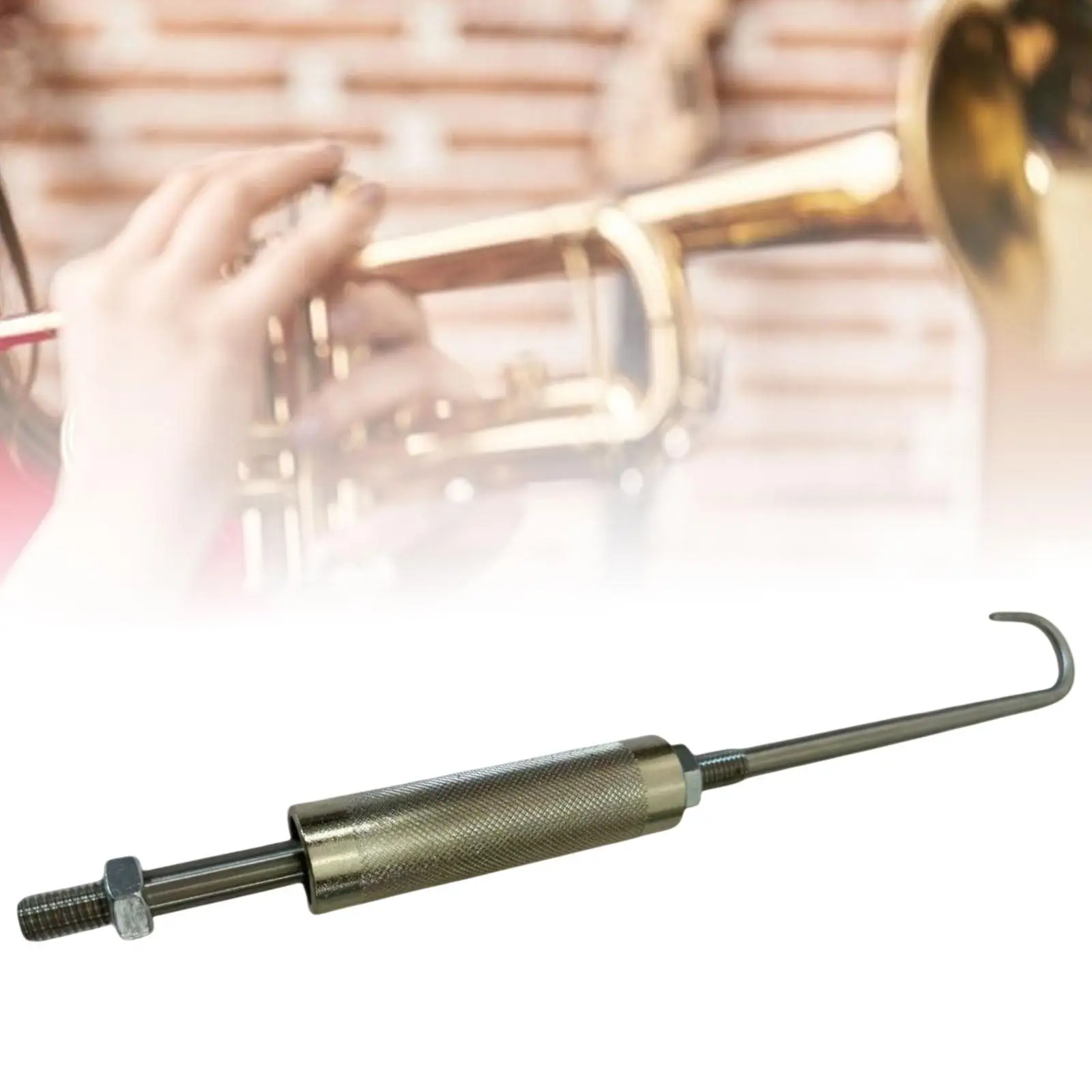 Trumpet Repair Tool Brass Instrument Repair Tool Tuning Slide Puller Remover Polishing Bracket Puller for Oboe Flute Sax