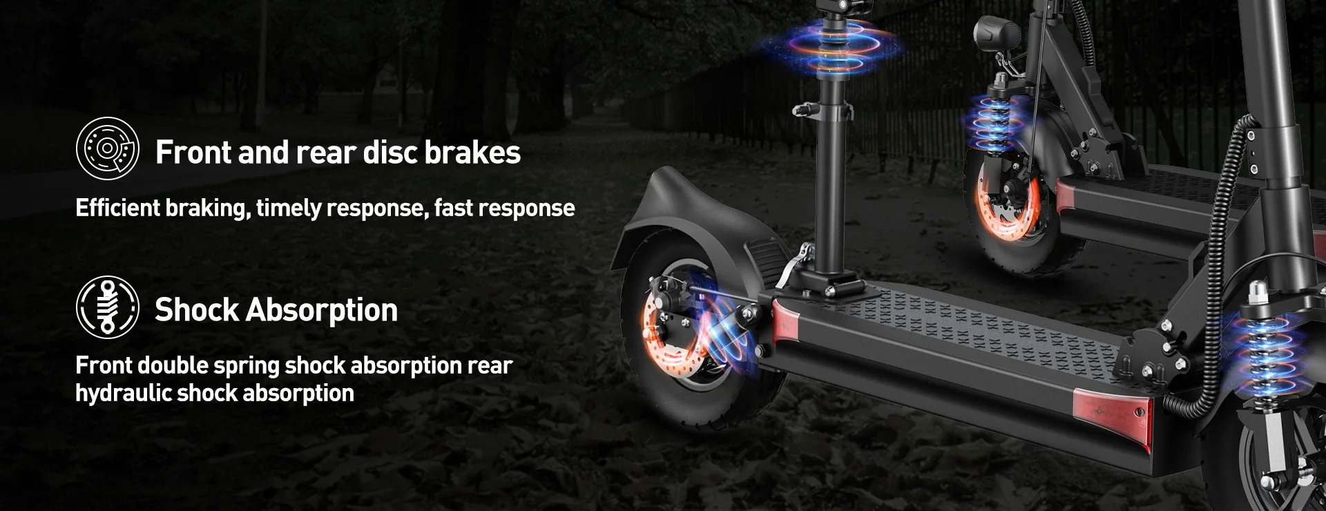 JOYOR Y6-S Electric Scooter 500W E-Scooters 48V18Ah Battery 37.3 Mi Range 15.5MPH Speed 10 Inch Tires Foldable Electric Scooter