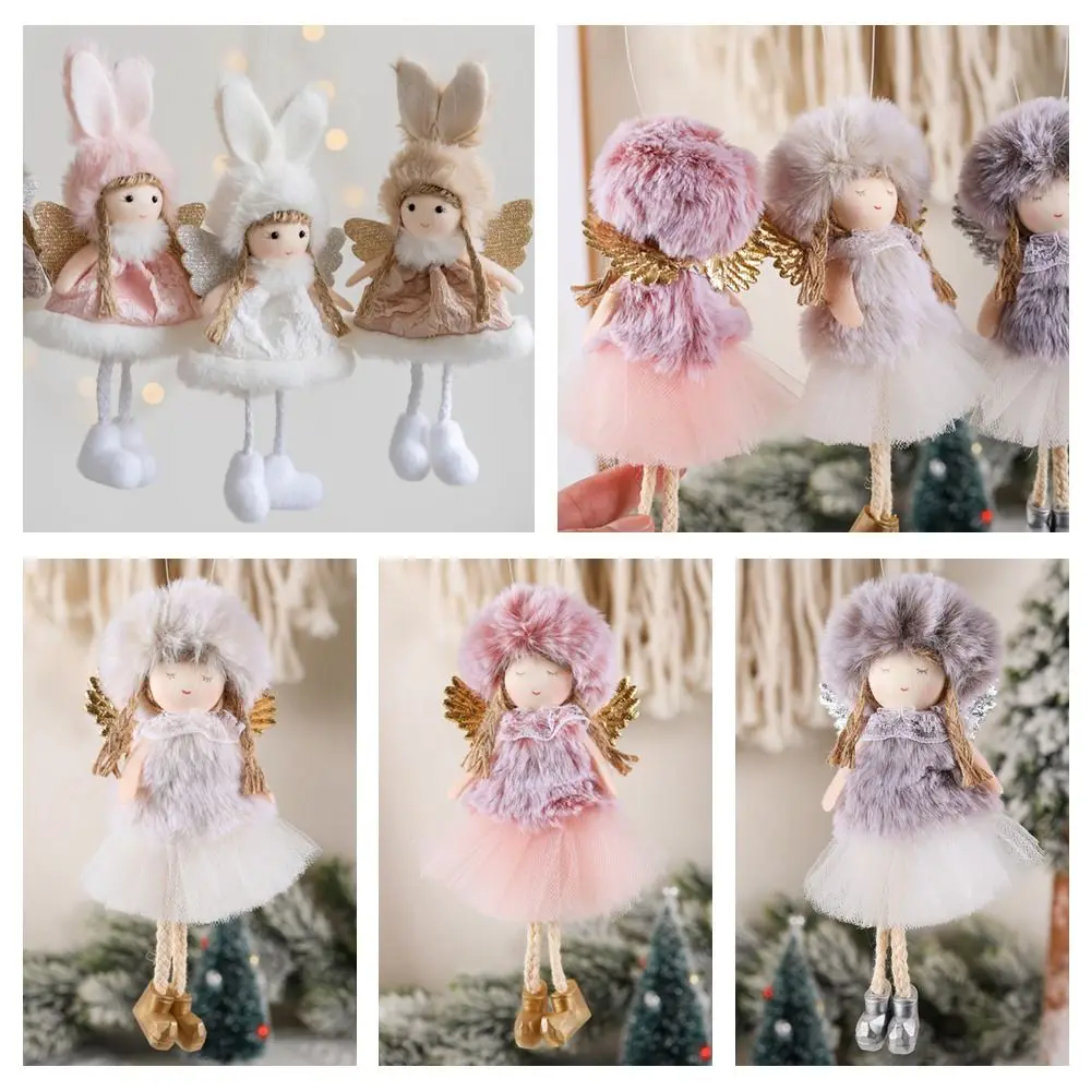 

Кукла ангельская девочка, подвесные Рождественские Подвески, подарки, плюшевые украшения «сделай сам», праздничные украшения, украшения для рождественской елки