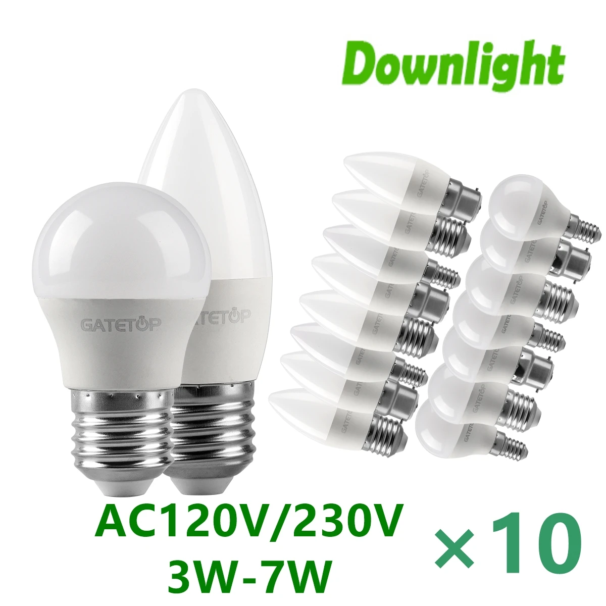 10PCS LED bulbs Energy-efficient G45 B22 E14 E27 3W-7W AC230V AC120V 3000K/4000K/6000K Led Golf Bulb Lamp For Home Decoration rgb dimmable led lamp e27 energy saving party decoration atmosphere bulb led spotlights smart lights bulb with remote control