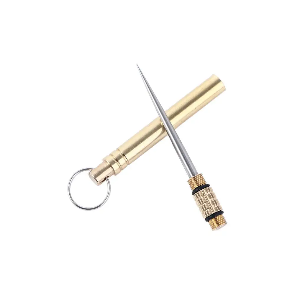 

1 Pc Tool With Key Ring Waterproof Metal Tooth Cleaning Accessory Toothpick Toothpick Tube Fruit Fork Brass Toothpick