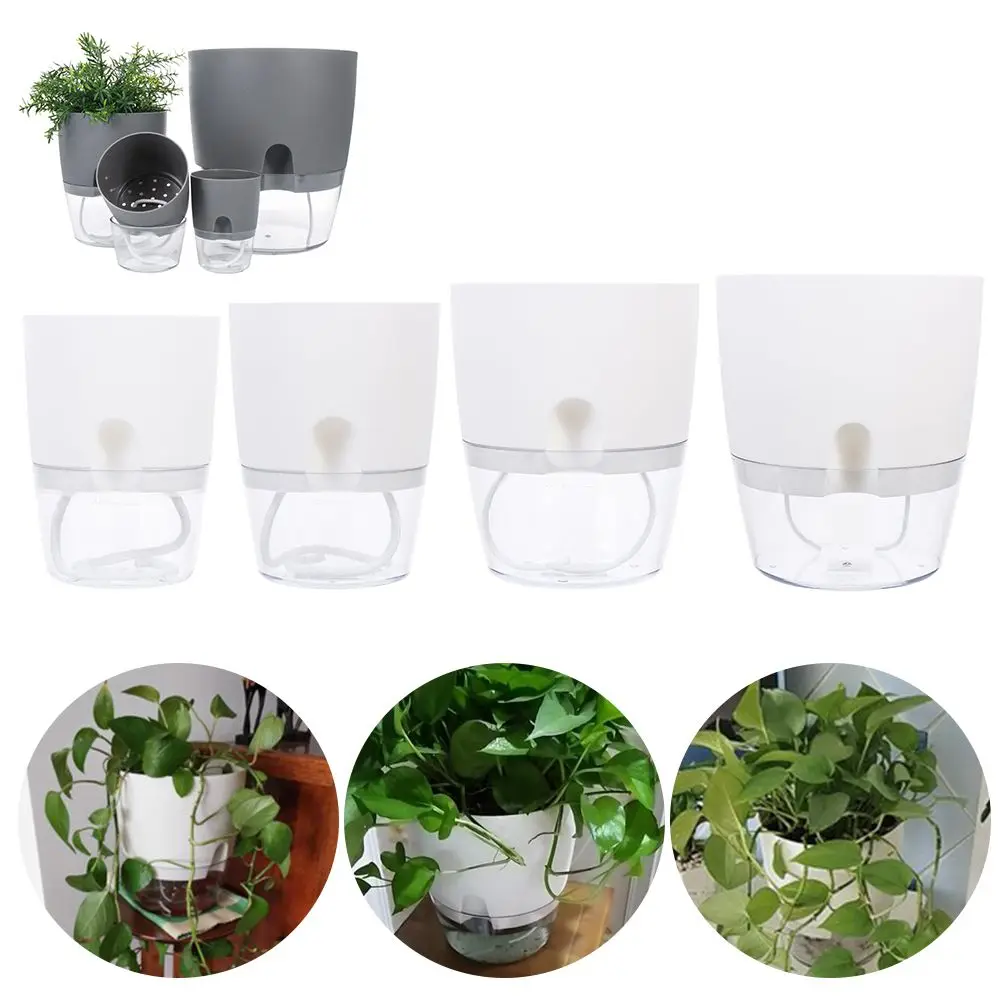 2 layer Succulent plant With cotton rope Hydroponics Self-watering Lazy Flowerpot Watering Planter Flower pot