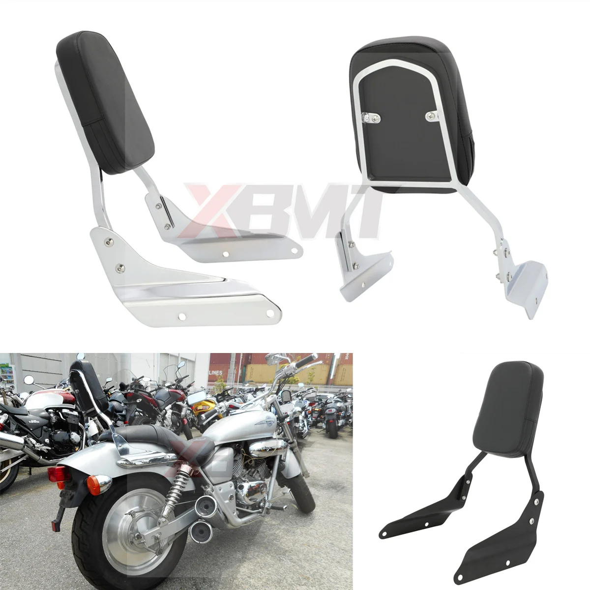 

Motorcycle Rear Backrest Sissy Bar Luggage Rack For Honda Magna VF 250 VF250 1995-2007 VF 750 VF750 1994-2003