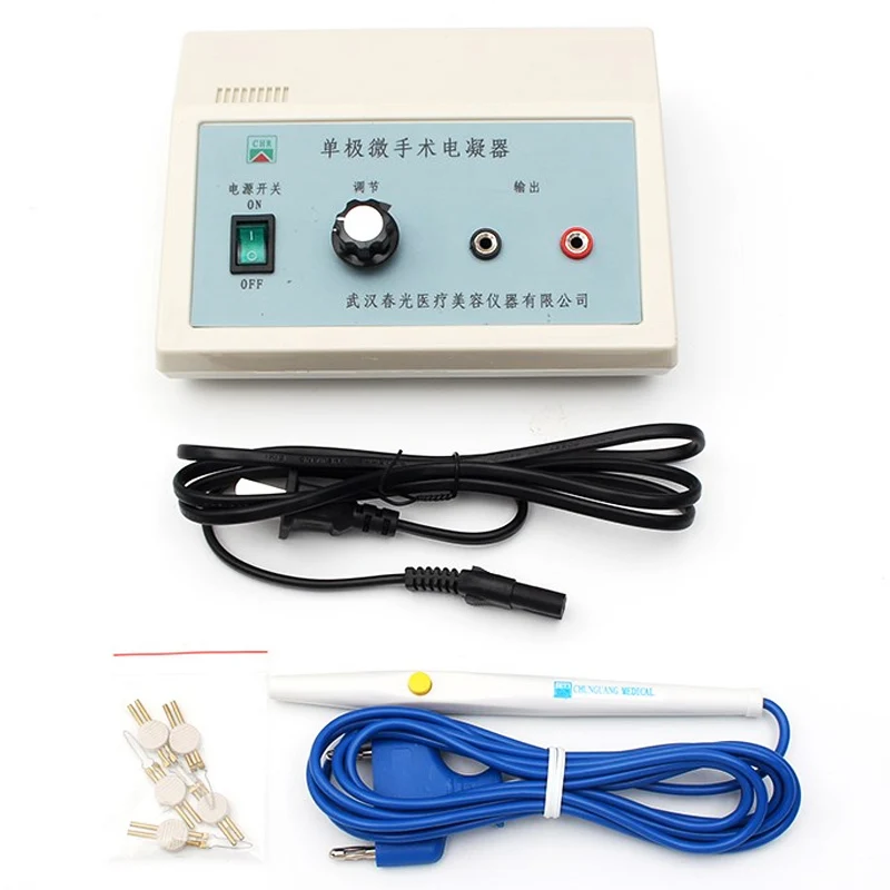 Bipolar Electrocoagulation Double Eyelid Pen Hemostat Cosmetic Plastic Surgery Single Pole Handle Wiring Coagulator electric coagulation tools