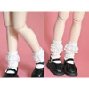 A Pair of Blyth Doll Lace Socks Cute Long White Sock for Blythe Barbie Licca Azone OB24 1/6 Dolls Accessories Children Gifts 3