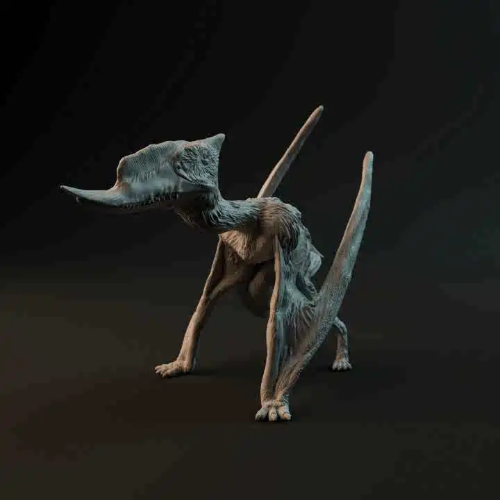 1/35 4cm Dsungaripterus model Toy Ancient Prehistroy Animal Dinosaur Model  GK customize Pterodactyloidea pterosaur