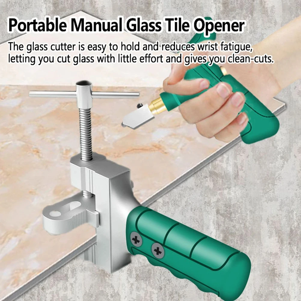 Portable Manual Glass Tile Opener Hand-Held Replacement Cutter Heads Ceramic Tile Glass Cutter Multi-function Glass Cut 3