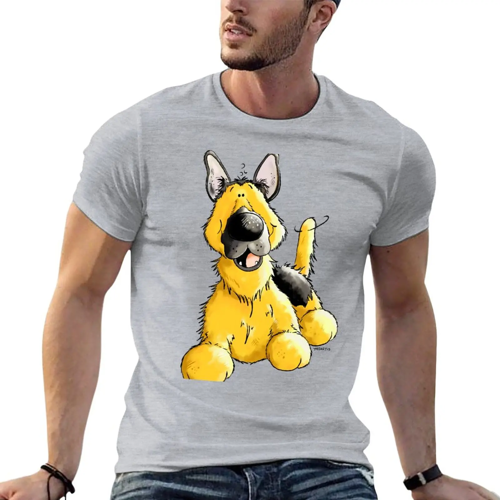 

Happy German Shepherd T-Shirt sweat shirts quick drying mens graphic t-shirts