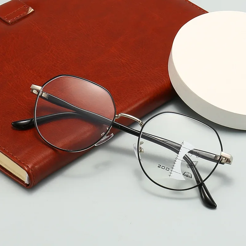 Fashion Progressive Reading Glasses Anti Blue Light Multifocal Women Presbyopia Eyeglasses +1.0 To +4.0 Near Far Sight Eyewear 4