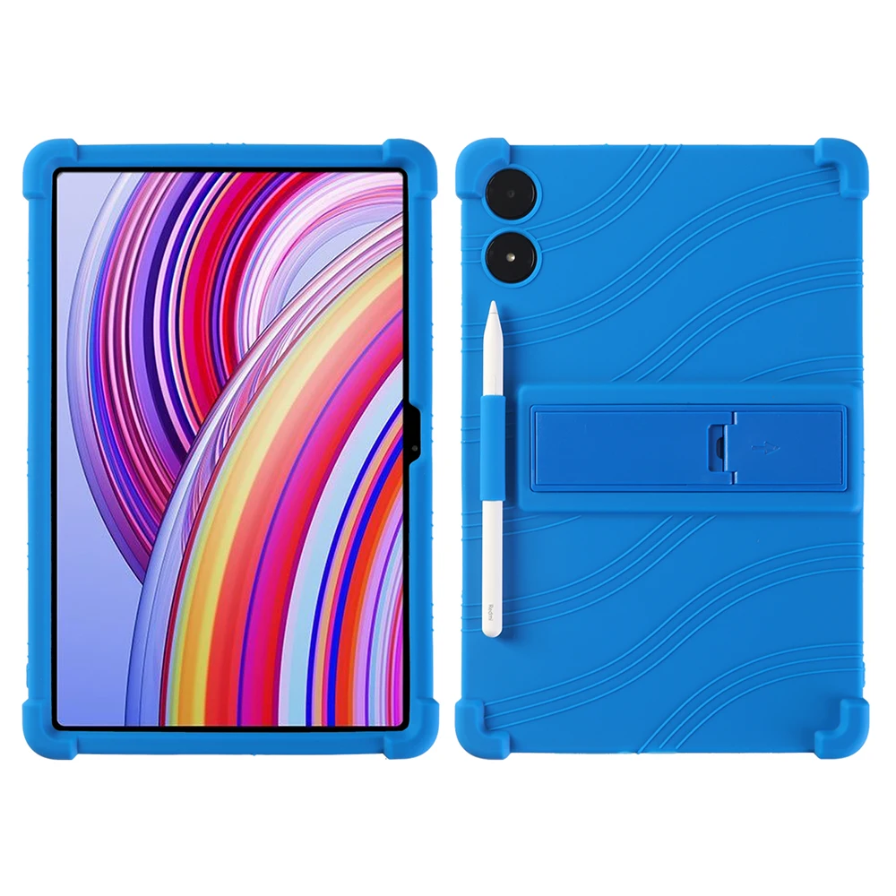 Shockproof Soft Silicon Stand Cover for 12.1 Inch Tablet - 2024 Edition Protective Shell