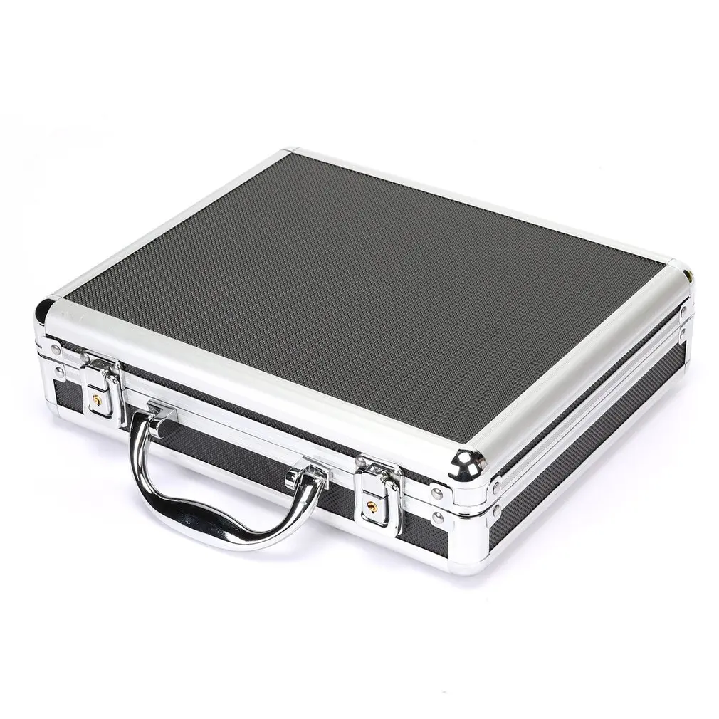 

Portable aluminum tool box outdoor safety equipment case instrument box Suitcase hardware storage box with pre-cut sponge 28CM