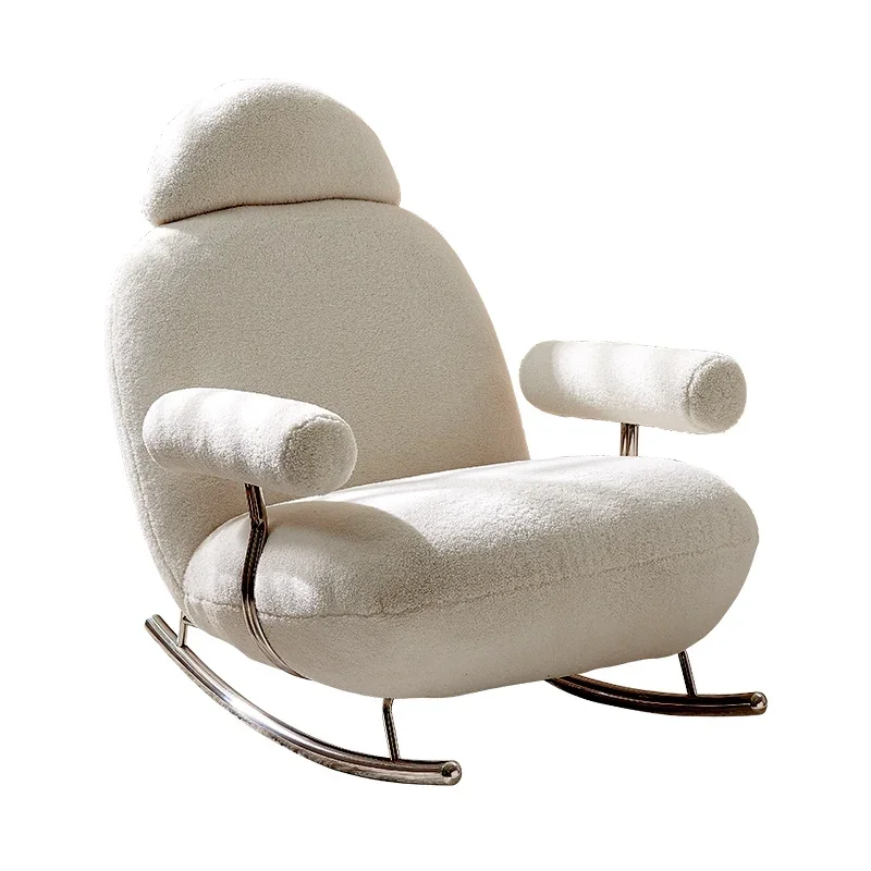 

HXL Rocking Chair Bedroom Leisure Single Recliner Balcony Living Room Designer Lazy Rocking Chair