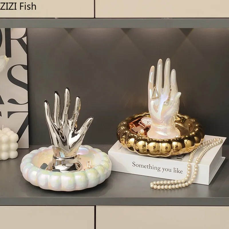 

Керамические декоративные полки, футляр для украшений, туалетный столик, косметические контейнеры, подставка для ожерелья, серьги-капли, пластина, полка для колец