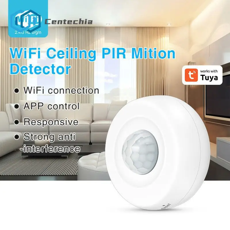 

Tuya WIFI Smart PIR Motion Sensor Detector Movement Sensor Smart Life APP Wireless Home Automation System Human Infrared Sensor