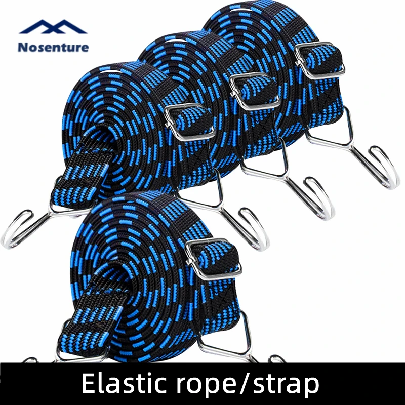 Bungee Cords Duty Rubber Bungee Cord Straps with Hooks Flat Elastic Long  Bungee Straps with Metal Hooks for Camping Bikes Cars - AliExpress