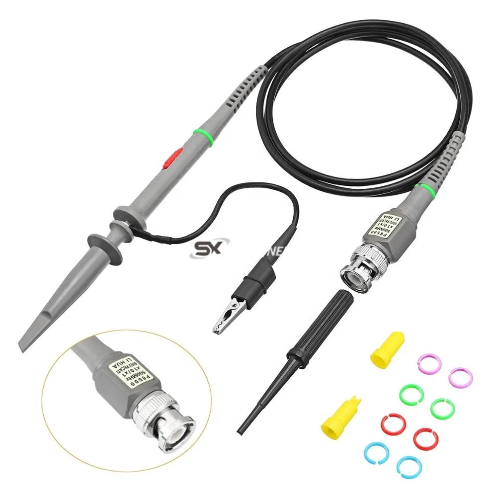 

P6500 500MHz 10X High Precision differential Oscilloscope Passive Probe with Alligator Clip Tool Test Parts