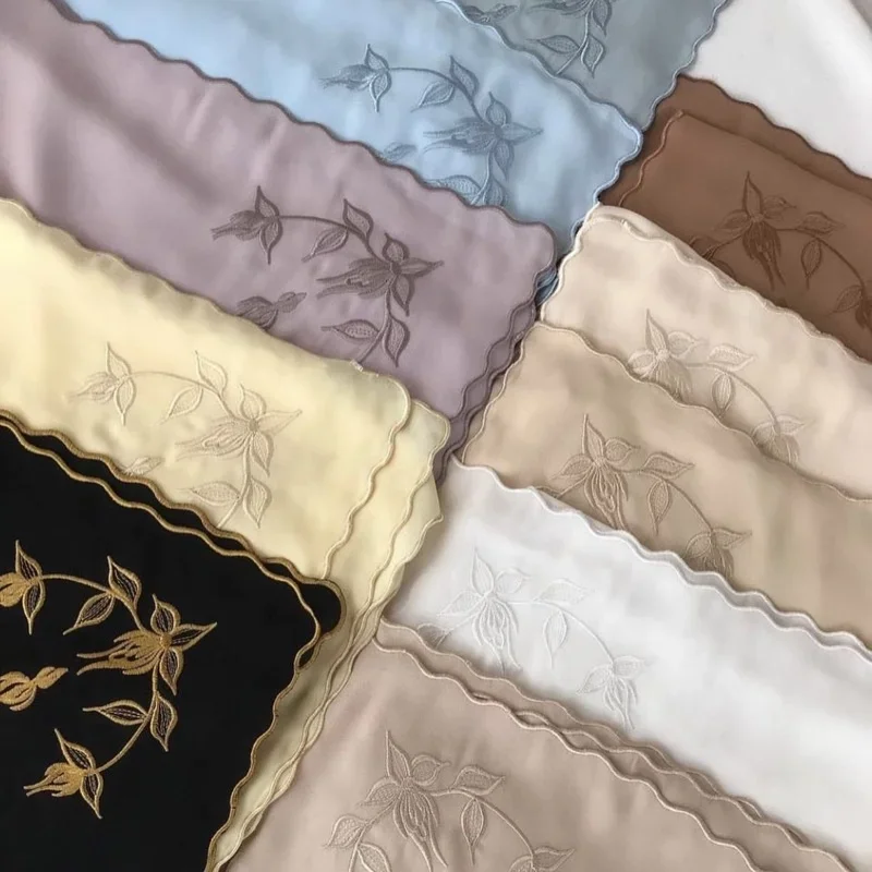 Women Chiffon Scarf  Embroidered Muslim Scarves Fashion Flower Long Shawl Wrap Foulard Femme Hijab Headscarf 180*70cm 70 70cm small square silk scarf fashion crinkle crumple satin neck scarves lady pleated floral femme shawl bandana handkerchief