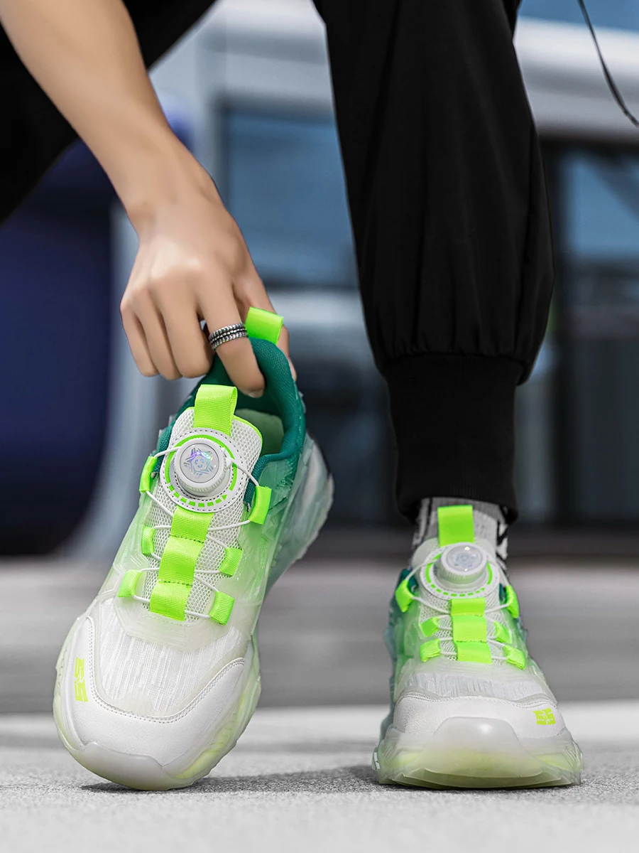 Summer New Men's Breathable Rotating Buckle Sports Casual Shoes Couple Style Youth Old Man Soled Men's Shoes_vogvips.com