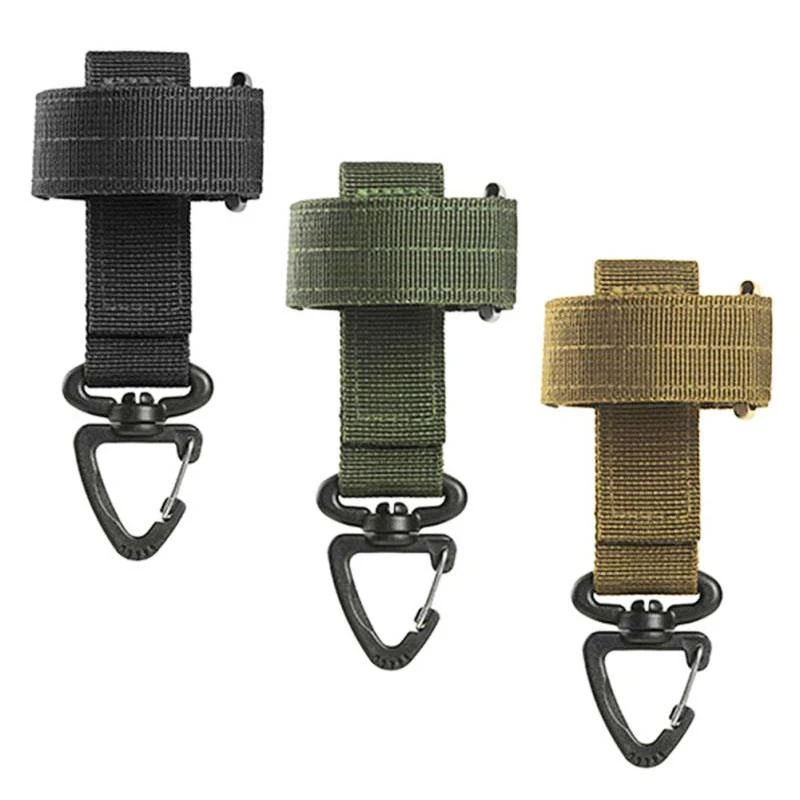 Glove hanging buckle rope storage buckle military fan tactical nylon carabiner multi-purpose outdoor glove storage tie
