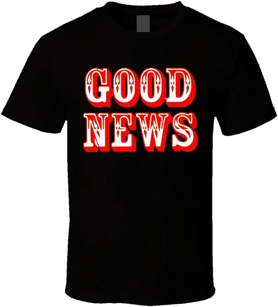 

Custom Tshirt Good News Logo Casual Men Crew Neck Short Sleeve Top Tee