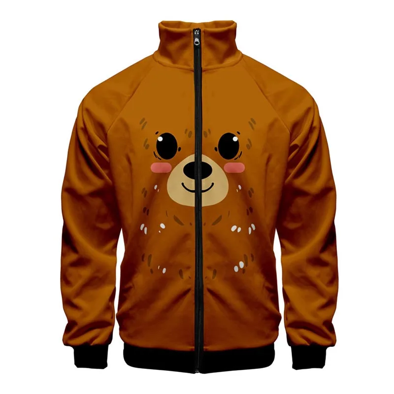 thumbnail image 1 of Bonitas chaquetas con estampado 3D de cara de animé para hombres y mujeres, abrigo de calle de manga larga, chaqueta con cremallera de gran tamaño, ropa de abrigo masculina con personalidad, 1 of 4
