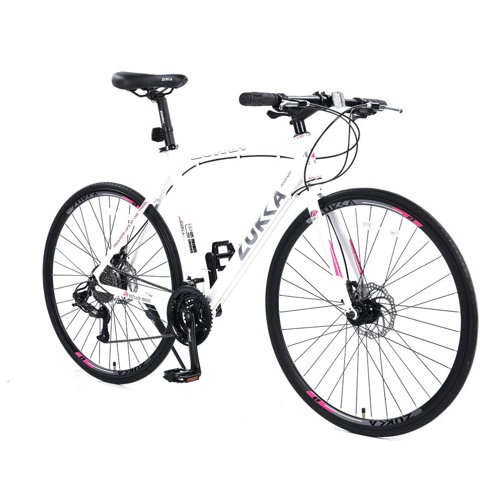 Bicicleta híbrida de 27 para y bici de carretera con freno de disco, de ciudad, color blanco| | - AliExpress